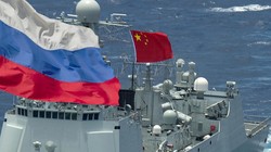 "Tương tác Hải quân-2022" Nga- Trung Quốc trên biển Hoa Đông. Ảnh TV Zvezda