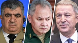 Bộ trường bộ quốc phòng 3 nước Syria, Nga, Thổ Nhĩ Kỳ trong cuộc gặp ở Moscow. Ảnh South Front.