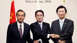 Hội nghị Bộ trưởng Ngoại giao ba nước Trung-Nhật-Hàn ngày 24/8/2016. Ảnh: Chinadaily