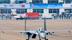 Máy bay chiến đấu Su-35 Nga tại Triển lãm hàng không Chu Hải Trung Quốc năm 2014 (ảnh tư liệu)