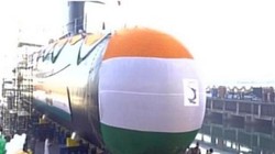 Tàu ngầm INS Khanderi lớp Scorpene hạ thủy ngày 12 tháng 1 năm 2017. Ảnh: Cankao
