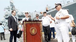 Tàu tuần dương Varyag Hạm đội Thái Bình Dương Nga thăm Philippines. Ảnh: Chinanews