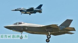 Chiếc máy bay chiến đấu tàng hình F-35A do Nhật Bản lắp ráp đầu tiên tiến hành bay thử lần đầu tiên ở căn cứ Komaki. Ảnh: Sina