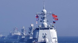 Hải quân Trung Quốc và Nga tiến hành tập trận chung. Ảnh: Tân Hoa xã.