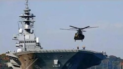 Tàu sân bay trực thăng Izumo Lực lượng Phòng vệ Biển Nhật Bản. Ảnh: Sina