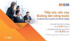 SHB mở rộng gói tín dụng “Tiếp sức vốn vay – Đường dài vững bước” lên 16.000 tỷ, lãi suất từ 4,8%
