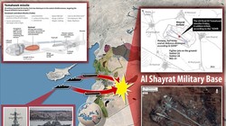 Lược đồ vụ tập kích tên lửa Tomahaw của Mỹ tấn công căn cứ không quân Syria