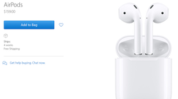 Tai nghe AirPods chính thức lên kệ với giá 159 USD.