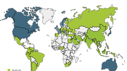 Phân chia thị phần của Android và iPhone