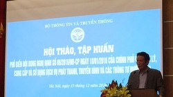 Thứ trưởng Bộ TT&TT Hoàng Vĩnh Bảo phát biểu tại Hội thảo.