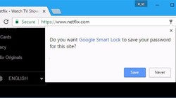 Thông báo yêu cầu người dùng lưu mật khẩu trên trình duyệt Chrome