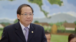 Bộ trưởng Bộ Thông tin và Truyền thông Trương Minh Tuấn tại phiên trả lời chất vấn chiều nay (ảnh chụp màn hình).