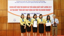 PVcomBank đạt giải Nhì toàn quốc trong cuộc thi “Cải tiến năng suất chất lượng 2017”