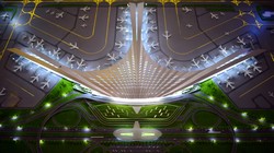 Phương án thiết kế hình hoa sen cách điệu cho sân bay Long Thành. Nguồn Interent