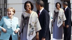 Đây chính là bức ảnh ghép phu nhân cựu tổng thống Mỹ Barack Obama mặc áo dài Việt Nam rồi lan truyền trên mạng - Ảnh: Internet