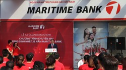 Ông Trần Anh Tuấn - Chủ tịch Maritime Bank phát biểu tại roadshow mừng sinh nhật 25 năm của ngân hàng vào đầu tháng 8.