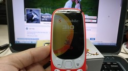 Mẫu di động bị cho là "nhái" kiểu dáng của Nokia 3310. Ảnh: Nguyễn Quân.