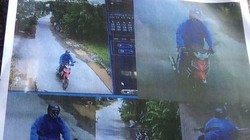 Nghi phạm cướp ngân hàng sử dụng xe máy Sirius màu đỏ đen. Ảnh: Camera an ninh.