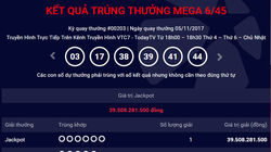 Dãy số may mắn trúng giải ngày 5/11/2017