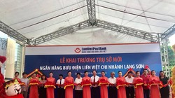 Nghi lễ cắt bawgn khai trương trụ sở mới tại đường Lý Thường Kiệt của LienVietPostBank Lạng Sơn