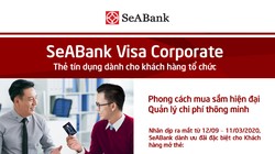 Với thẻ SeABank Visa Corporate, doanh nghiệp có thể thực hiện các giao dịch thẻ như: rút tiền, thanh toán tại POS, thanh toán trực tuyến… 