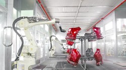 Dây chuyền robot sơn linh kiện nhựa