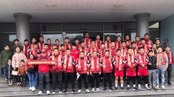 Không kiếm được điểm trên sân nhà trong trận gặp Viettel, Hồng Lĩnh Hà Tĩnh đã gặp khó ngay lần đầu dự V.League. Ảnh HLFC.