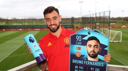 Tân binh Bruno Fernandes giành hat-trick danh hiệu Cầu thủ xuất sắc nhất tháng 2. Ảnh CLB.