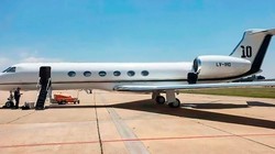 Chiếc chuyên cơ này hiệu Gulfstream V do Messi mua từ hai năm trước với giá khoảng 13 triệu euro. Ảnh HLN