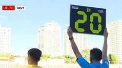 Văn Đức không cứu được cho SLNA 1 trận thua. Ảnh màn hình.