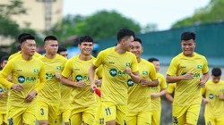 Các cầu thủ SLNA đang chuẩn bị mùa bóng mới. Ảnh SLFC
