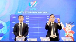 Lế bốc thăm chia bảng bóng đá năm SEA Games 31. Ảnh VFF
