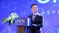 Bộ trưởng Bộ Thông tin và Truyền thông Nguyễn Mạnh Hùng phát biểu tại buổi lễ (Nguồn: CMC)