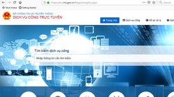Cổng dịch vụ công trực tuyến của Bộ TT&TT
