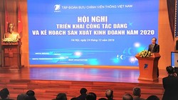 Ông Phạm Đức Long, Phụ trách Hội đồng Thành viên, Tổng giám đốc VNPT phát biểu tại Hội nghị.