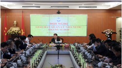 Bộ trưởng Nguyễn Mạnh Hùng phát biểu tại Hội nghị giao ban. Ảnh MIC