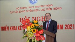 Thứ trưởng Phan Tâm phát biểu tại Hội nghị. Ảnh MIC