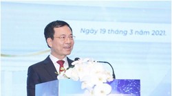 Bộ trưởng Nguyễn Mạnh Hùng phát biểu tại Hội nghị. Ảnh Mic