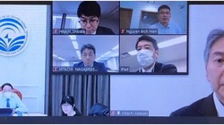 Thứ trưởng Phạm Anh Tuấn làm việc với đại diện Hitachi tại Việt nam. Ảnh Mic