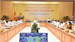 Thủ tưởng Phạm Minh Chính phát biểu tại Lễ phát động. Ảnh Mic.