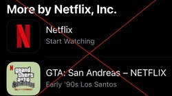 Các trò chơi Neflix cung cấp có cả trò chơi bạo lực GTA dành cho lứa tuổi 18+. Ảnh chụp màn hình