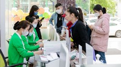 Hoạt động đón tiếp bệnh nhân tại Bệnh viện đa khoa Quốc tế Thu Cúc. Ảnh: TCI.