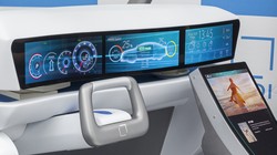 Màn hình hiển thị điện tử sẽ mang lại nhiều điểm hấp dẫn với người mua xe (Ảnh: Bloomberg)