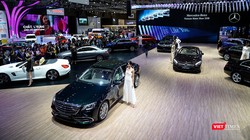 Mercedes-Benz Việt Nam với diện tích sân khấu lớn nhất cho phép phô diễn toàn bộ các sản phẩm hiện có của thương hiệu ngôi sao 3 cánh. (Ảnh: Ngô Minh)