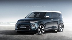 Hình ảnh dựng của Kia Soul 2020 dựa trên những gì mà các phóng viên đã chụp được khi mẫu xe này chạy thử trên đường.  (Nguồn Carscoops)