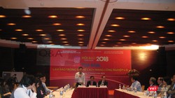 Buổi tọa đàm "Làm báo trong xu thế CMCN 4.0" trong khuôn khổ Hội báo Toàn quốc 2018.