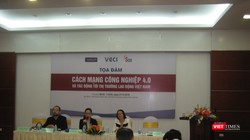 Bà Trần Thị Lan Anh - Phó Tổng thư ký VCCI kiêm Giám đốc Văn phòng giới sử dụng lao động chủ trì buổi tọa đàm