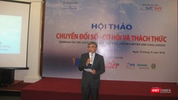 TS Nguyễn Minh Hồng - Thứ trưởng Bộ Thông tin & Truyền thông, Chủ tịch Hội Truyền thông số Việt Nam phát biểu khai mạc