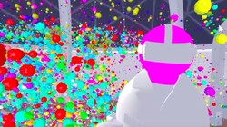 Hình ảnh một nhà khoa học khám phá khối u 3D trong phòng thí nghiệm thực tế ảo.