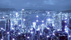 Mạng kết nối kinh doanh cho khái niệm thành phố thông minh Hồng Kông - Ảnh : Shutterstock